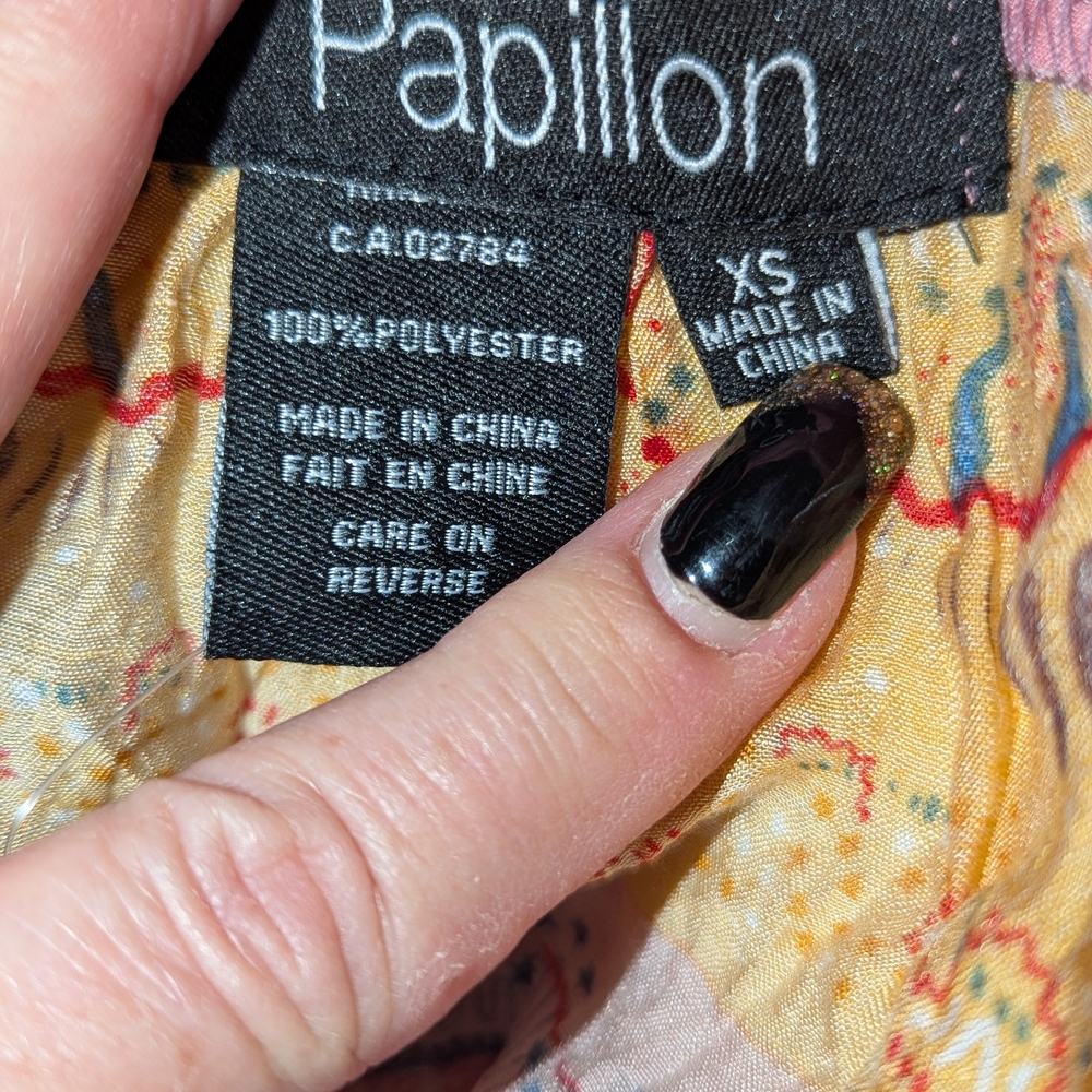 NWT Papillon Boho Patchwork Women's Top - Picture 6 of 9